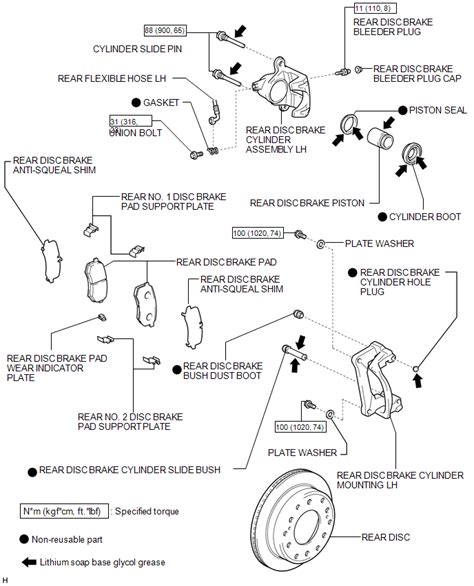 Toyota rear brake tube